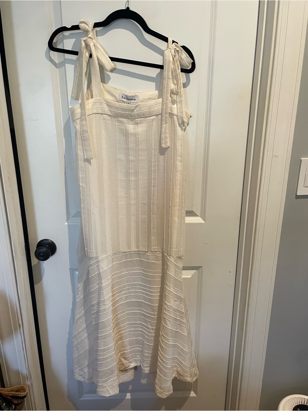 En Saison - Laurent Midi Dress - Cream Textured Strap Midi Dress - Picture 6 of 8